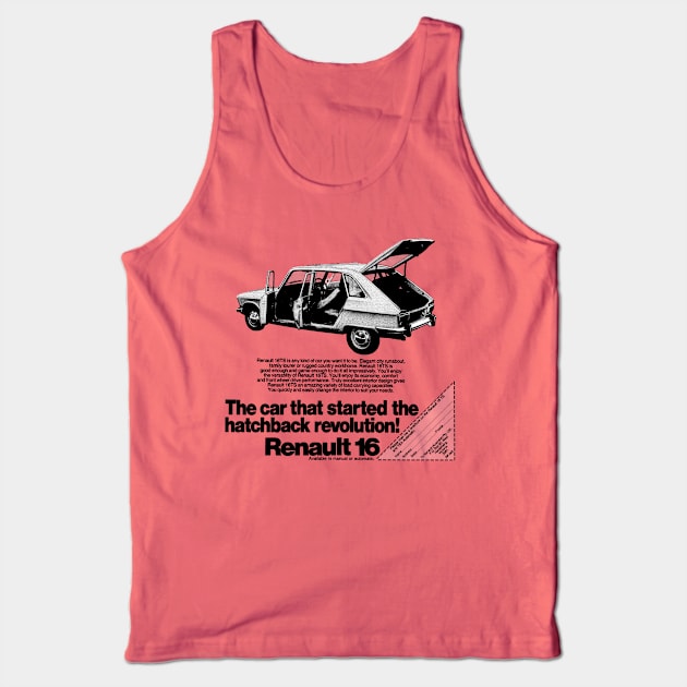 RENAULT 16 - advert Tank Top by Throwback Motors